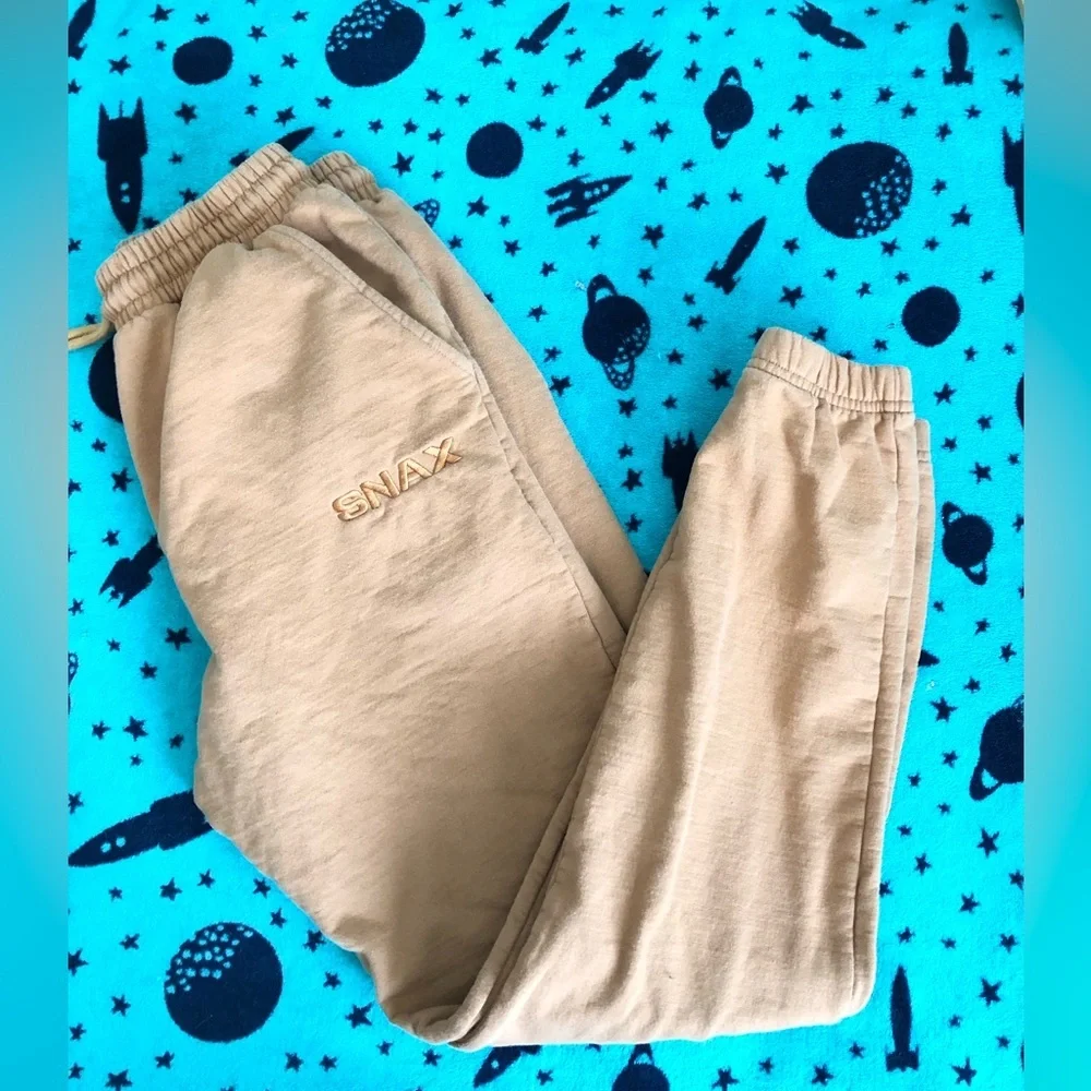 SNAX tan Cotton Jogging Pants Mens M